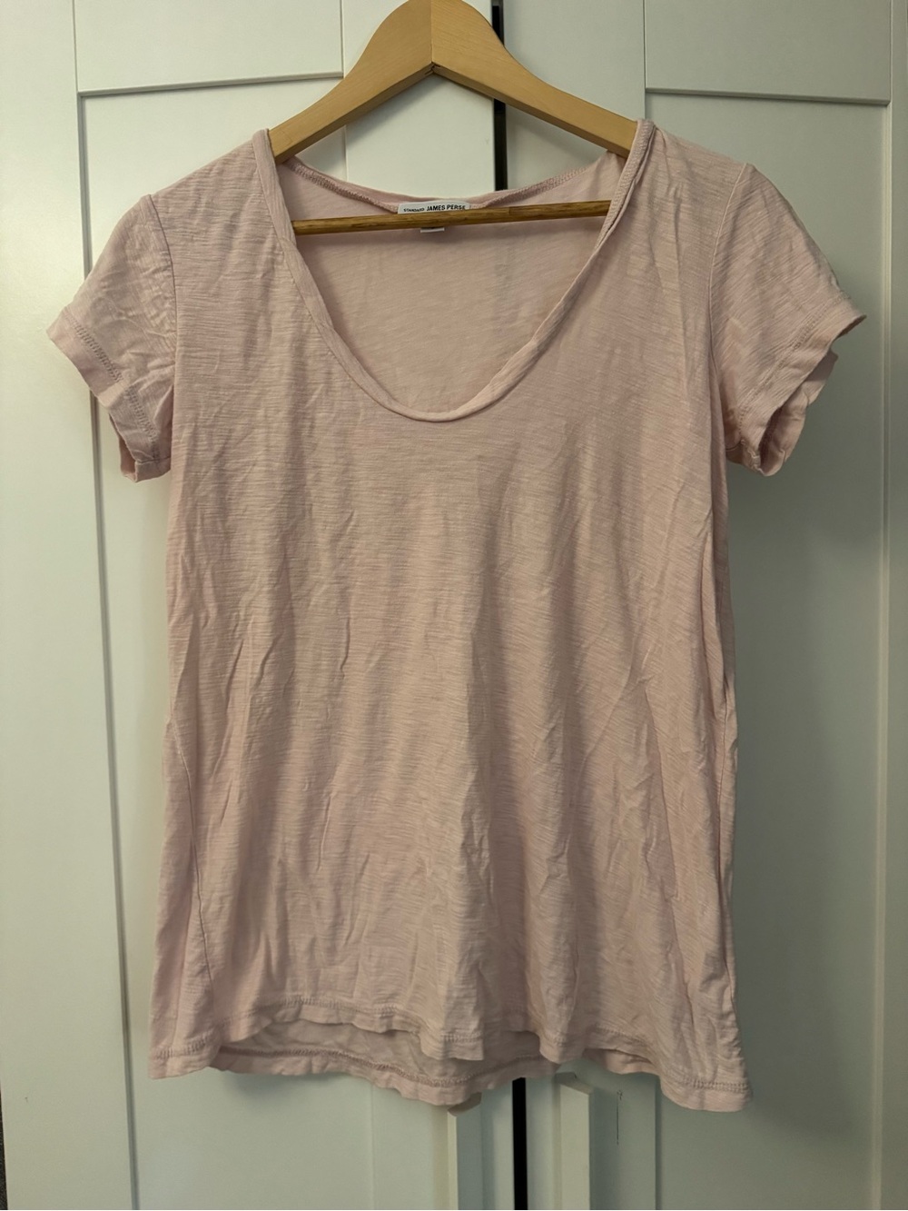 James Perse Soft Scoop Neck Women’s Tee - Light Pink